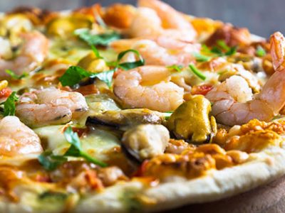 Seafood-and-dill-pizza